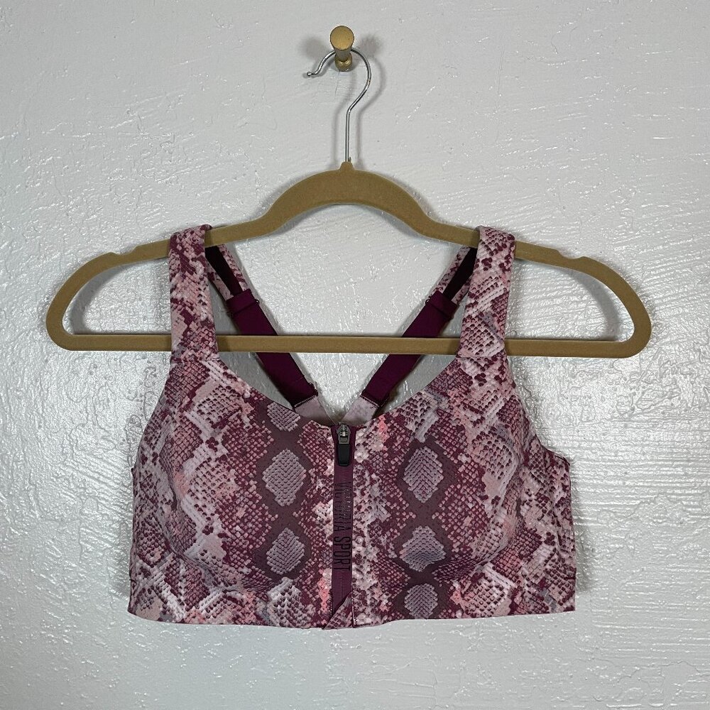 Victorias Secret Sport Women 34D Purple Snake Print Knockout Ultra Max Sport Bra